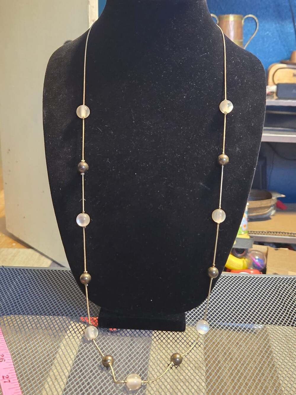 Charming Charlie Long Beaded Station Necklace